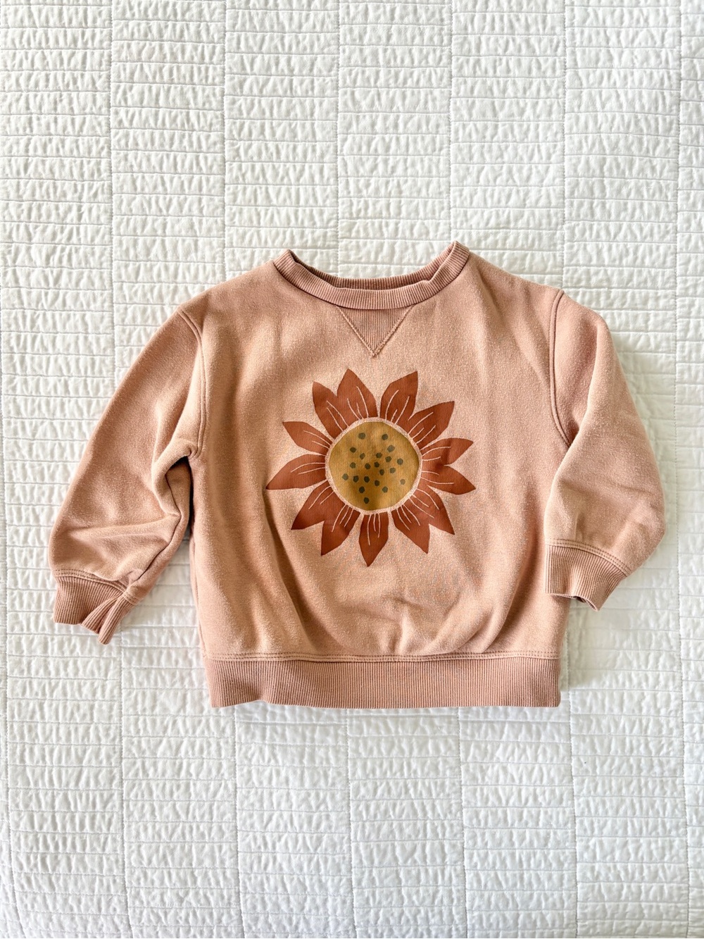 Little Co Mauve Pink Sunflower Crewneck Sweatshirt - Toddler Girls Size 2T